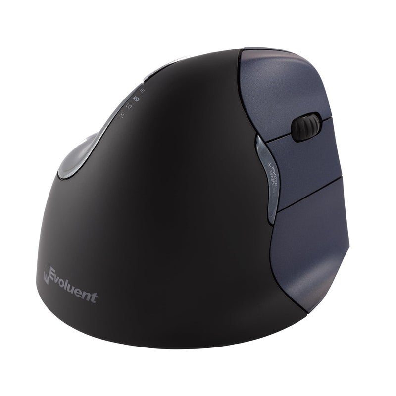 Evoluent â€“ Inventor of the Vertical Mouse â€“ VM4RW Ergonomic Vertical Mouse Right Hand Regular Size Wireless USB, Sculpted for Comfort, Reduces Wrist Strain, 4 Speeds, 6 Customizable Buttons in Windows - Image 1